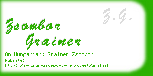 zsombor grainer business card